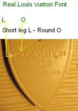 Authentic Louis Vuitton Logo - Louis Vuitton Fonts - Real or Fake?