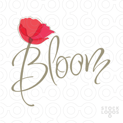 In Bloom Flower Logo - 29. Interesting way to incorporate a flower into the logo through
