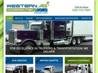 Refrigerated Trucking Company Logo - Western Ag Refrigerated Trucking Company Website Design