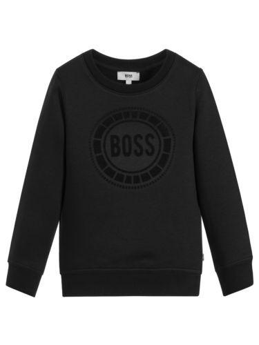Dark Grey Logo - Hugo Boss Boys Dark Grey Logo Crew Neck Sweatshirt | eBay