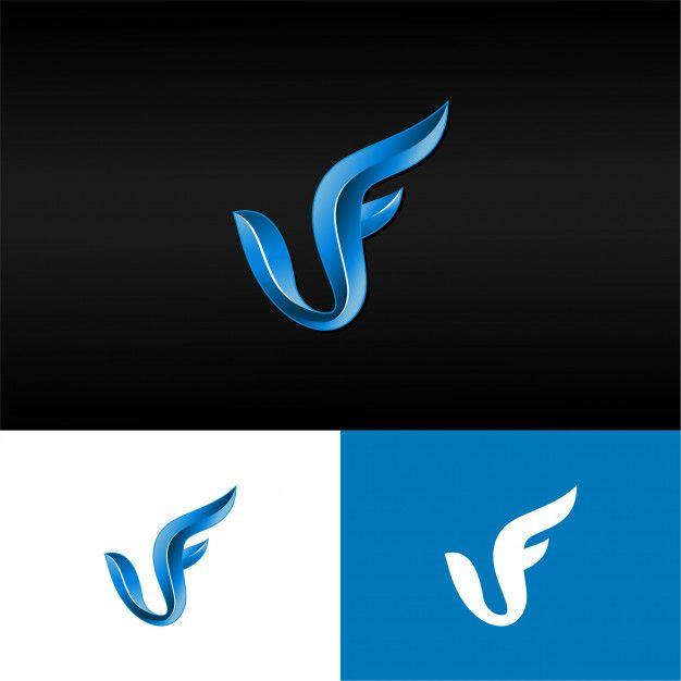 VF Logo - 3D letter vf logo Vector