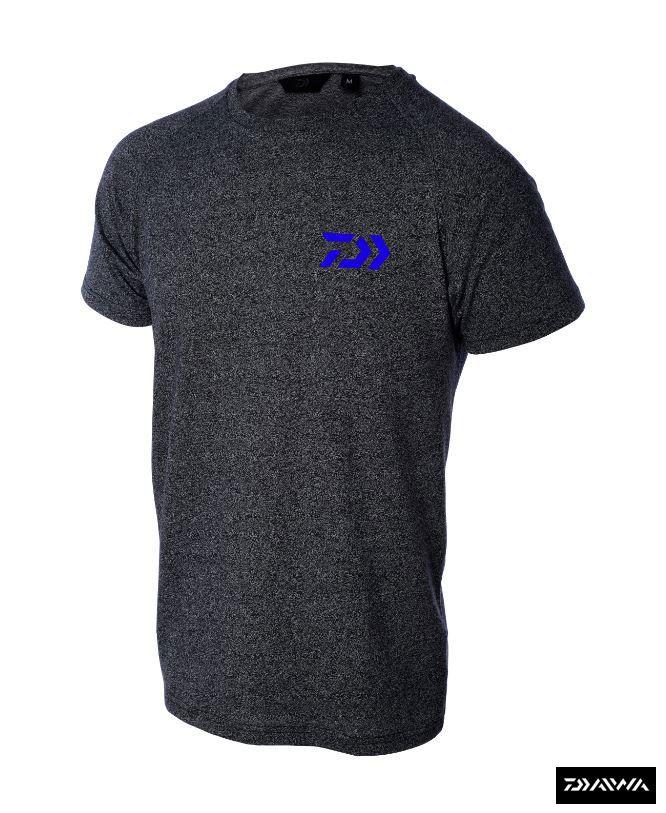 Dark Grey Logo - New Daiwa DVEC T Shirt Grey / Blue Logo