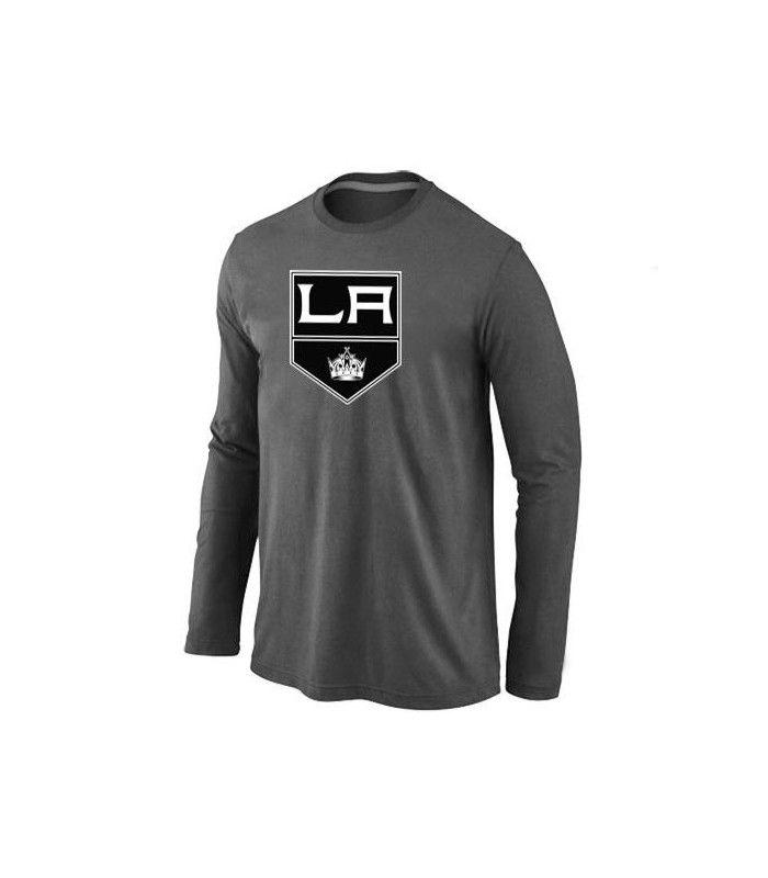 Dark Grey Logo - NHL Los Angeles Kings Big & Tall Logo Long Sleeve T Shirt Dark Grey