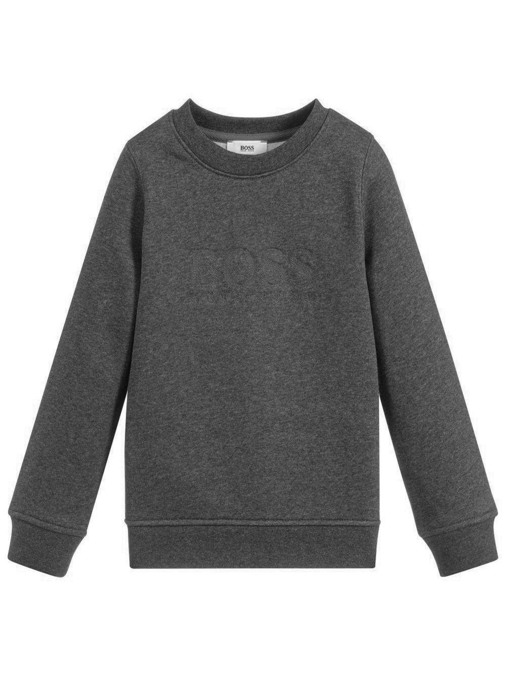 Dark Grey Logo - Hugo Boss Grey Sweatshirt. Designerwear. BLACK FRIDAY 2018
