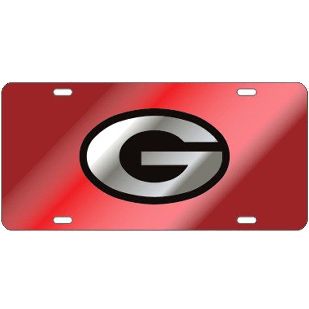 Red Laser Logo - Georgia Bulldogs Red Laser Cut License Plate - The Ultimate Sports Fan