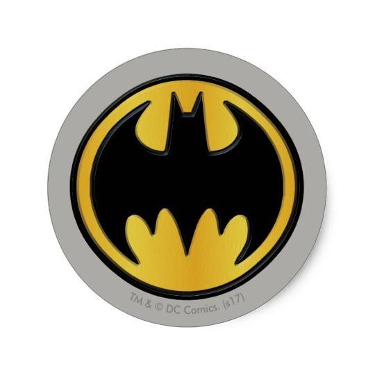 Batman Symbol Logo - Batman Symbol | Classic Round Logo Classic Round Sticker | Zazzle.com