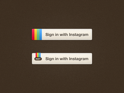 Login Instagram Logo - Instagram Sign in buttons by Simon Raczka | Dribbble | Dribbble