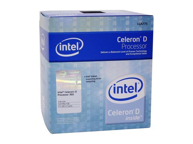 Celeron D Logo - Intel Celeron D 360 Cedar Mill Single-Core 3.46 GHz LGA 775 65W ...