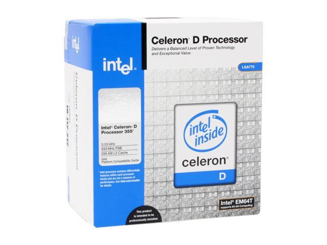 Celeron D Logo - Intel Celeron D 355 Prescott Single-Core 3.33 GHz LGA 775 ...
