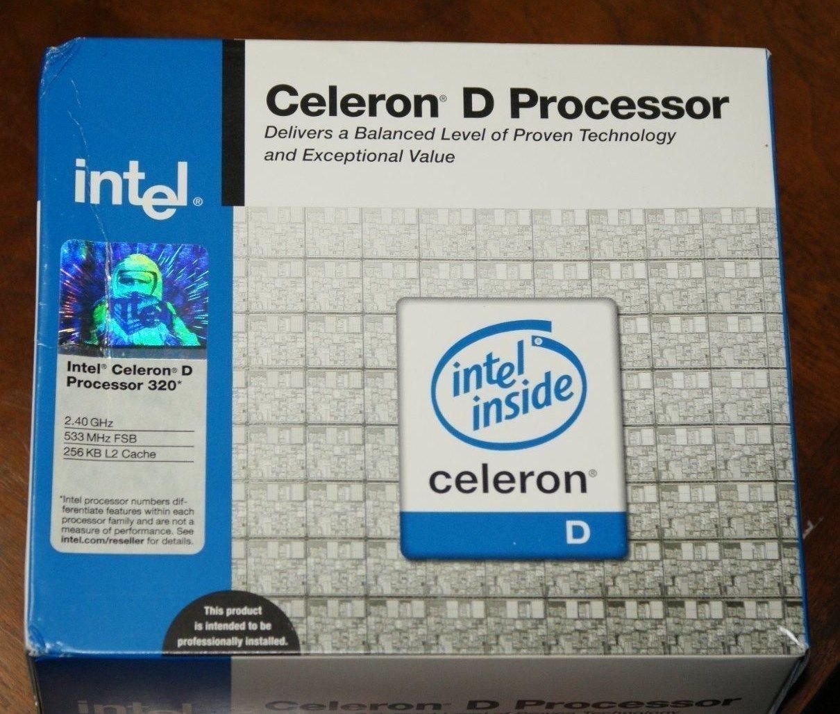 Celeron D Logo - Intel Celeron D 320 2.4 GHz (BX80546RE2400C) Processor | eBay