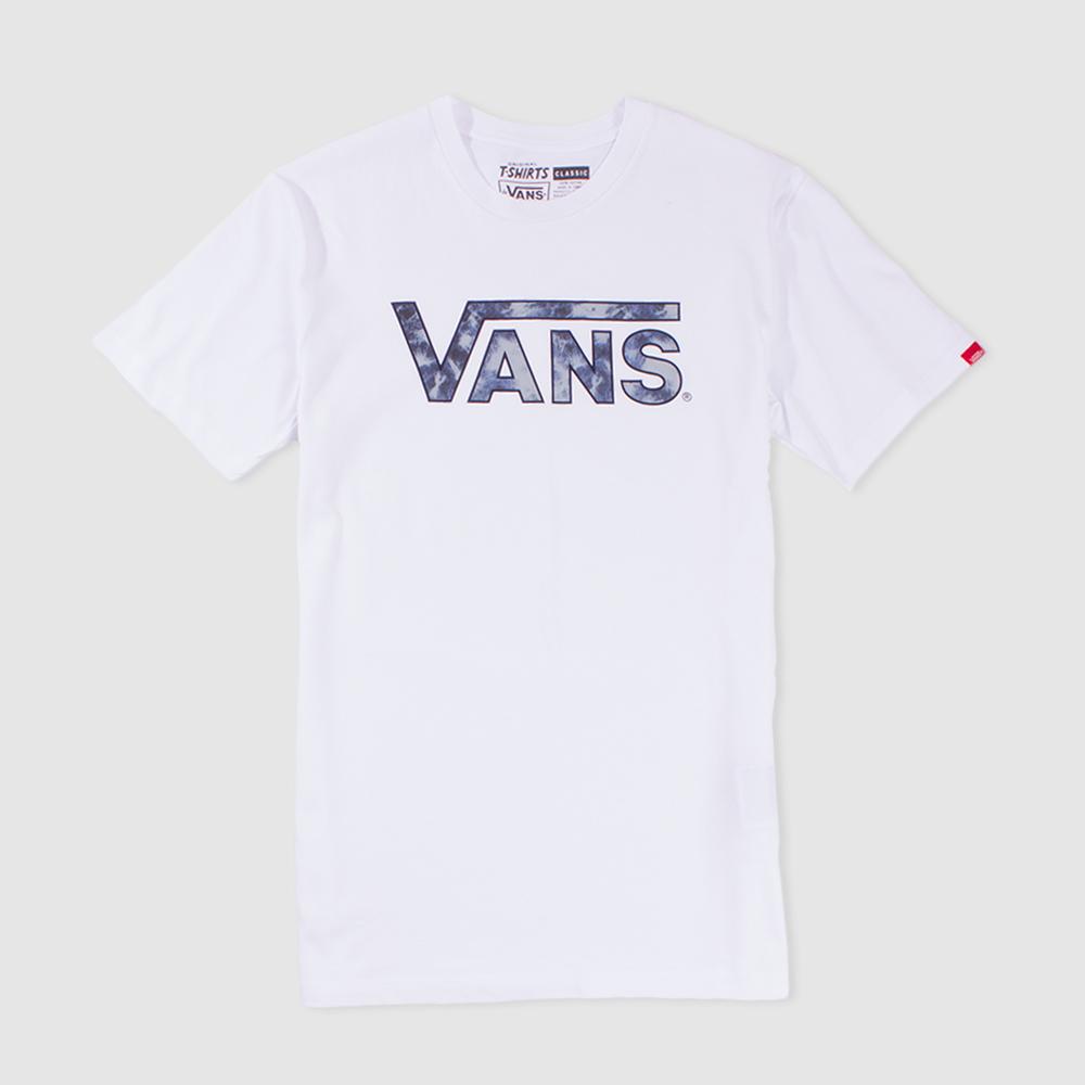 White w Logo - Vans White w/Tie Dye Classic Logo T-Shirt | The Rainy Days