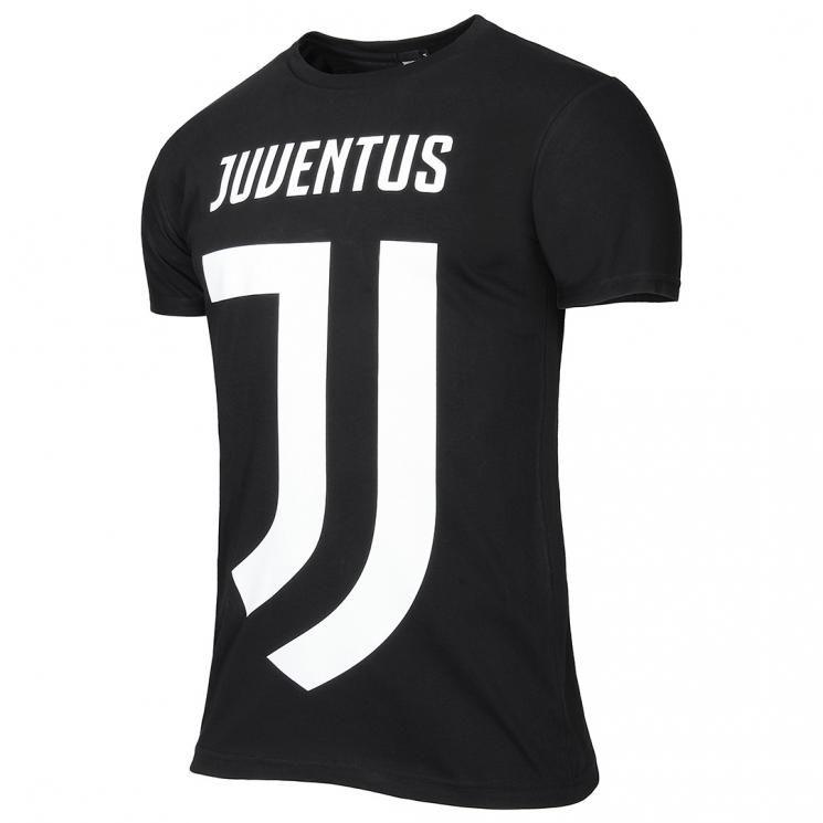 T-Shirt Logo - Black Juventus T-shirt with white new logo 2017 - Juventus Official ...