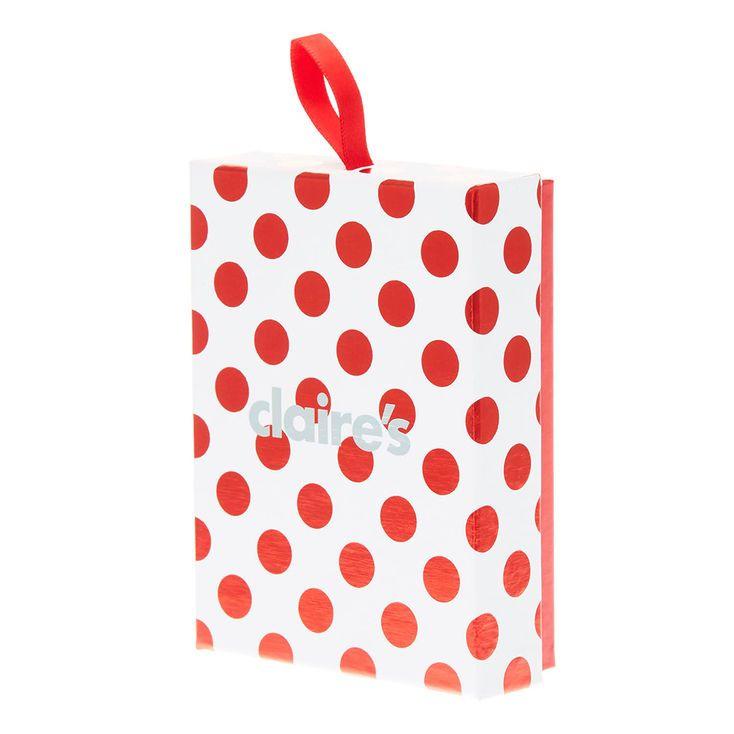 Red Circle with White Spot Logo - Red & White Spot Print Holiday Gift Box