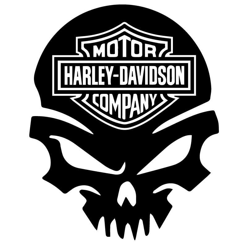 Harley-Davidson Skull Logo - Harley Davidson Skull with Logo Decal