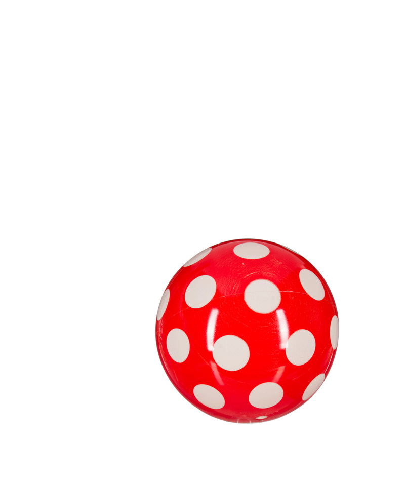 Red Circle with White Spot Logo - Small Red Ball with white spots