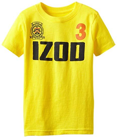 Izod Clothing Logo - IZOD Little Boys' 3 Logo Tee, Bright Sun, Small: Fashion