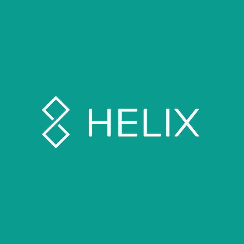 Blue and Green Helix Logo - Helix Logo - Exclusive License — Howlett Studios