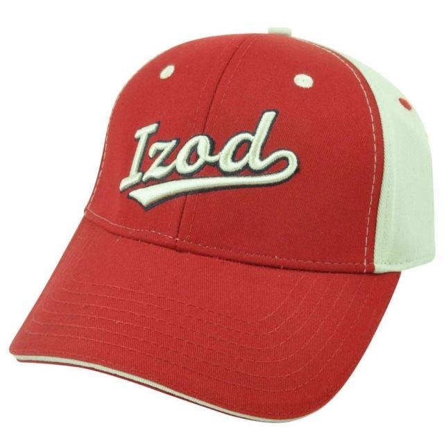 Izod Clothing Logo - IZOD Clothes BRAND Name Classic Logo Sun Buckle Adjustable Red Beige ...