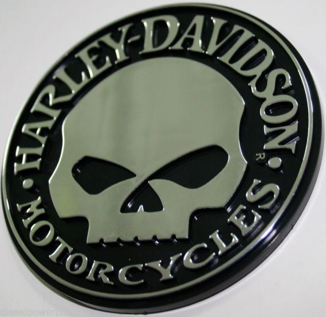 Harley-Davidson Skull Logo - Willie G Harley Davidson Skull Bike 3D Emblem Tag Chrome Adhesive