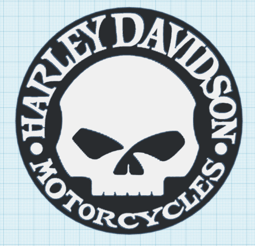 Harley-Davidson Skull Logo - 3D Printed Harley Davidson Willie G Skull Logo by Mr EC | Pinshape