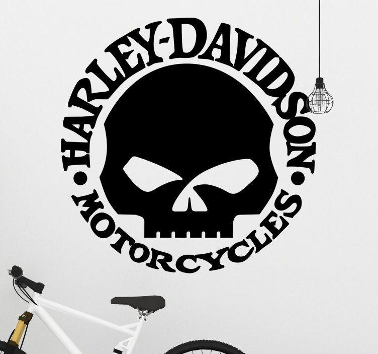 Harley-Davidson Skull Logo - Harley Davidson Skull Logo Sticker - TenStickers