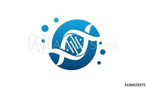 Blue and Green Helix Logo - Elegant Dna Helix logo designs template, Gen logo designs concept