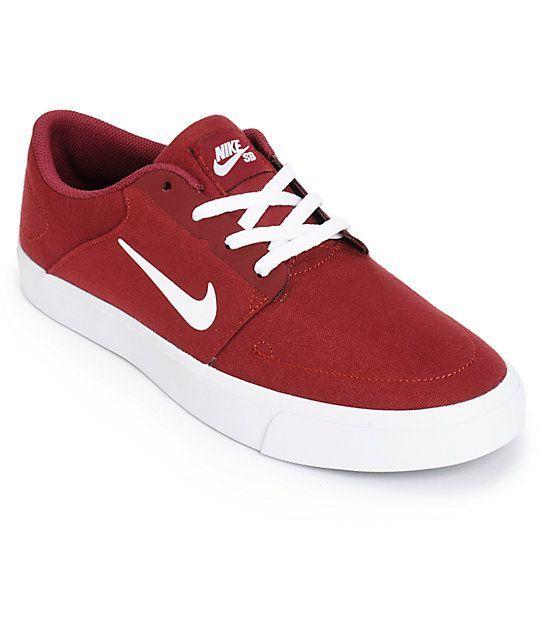 Red Nike Swoosh Logo - A minimalist canvas upper accented with Nike swoosh logo detailing ...