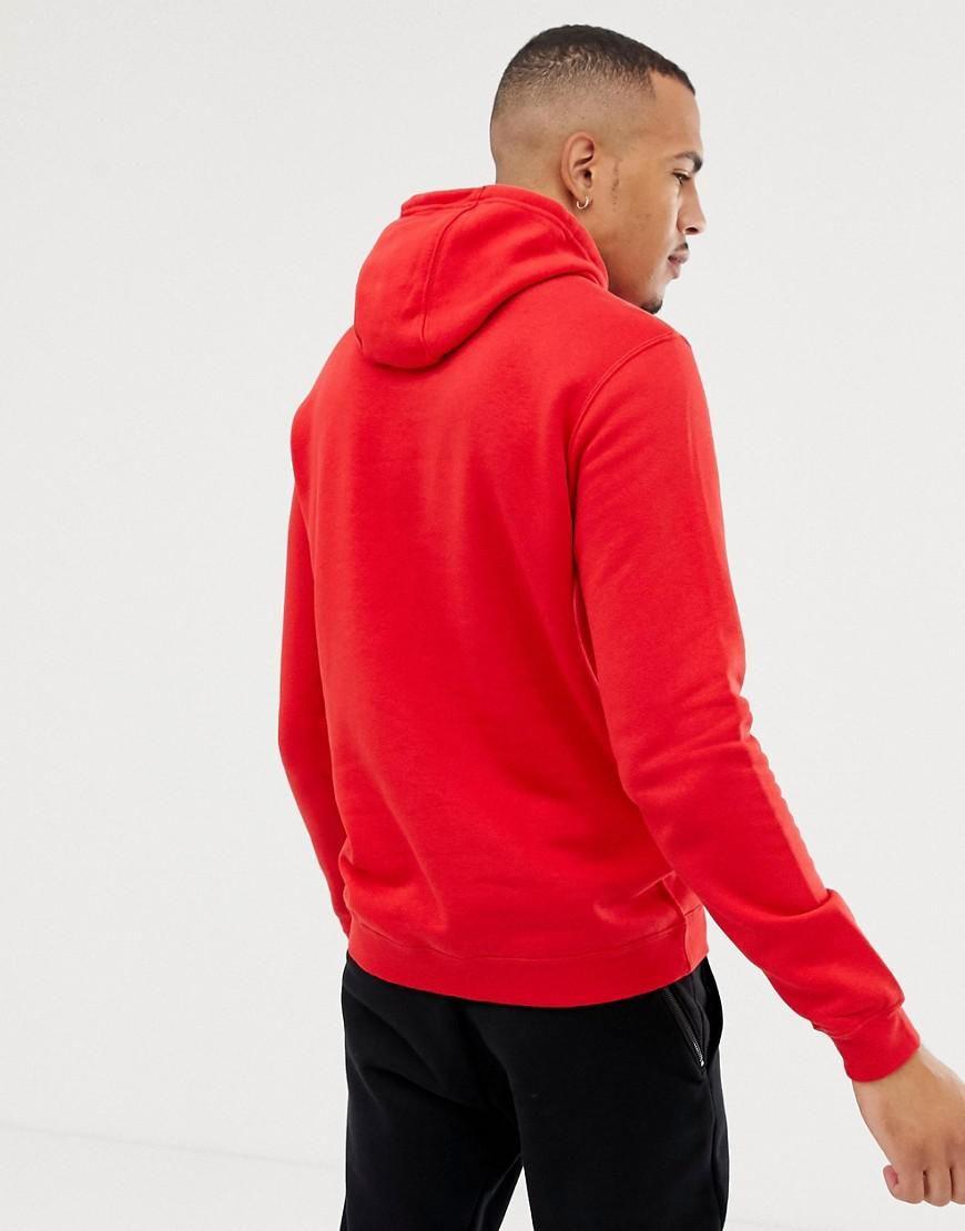 Red Nike Swoosh Logo - Nike Pullover Hoodie With Swoosh Logo In Red 804346 657