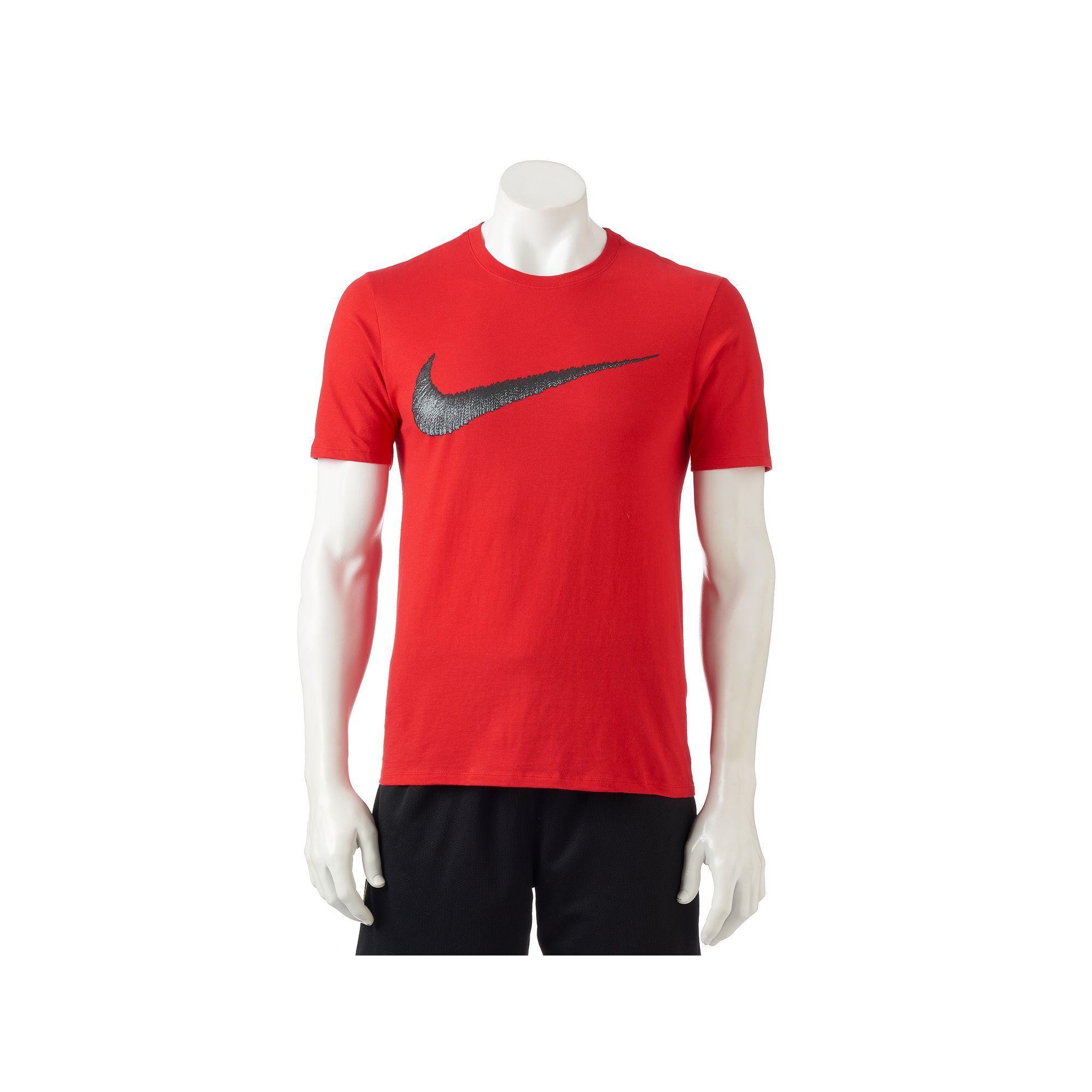 Red Nike Swoosh Logo - Men's Nike Swoosh Logo Tee, Size: Medium, Red | Products | Pinterest ...