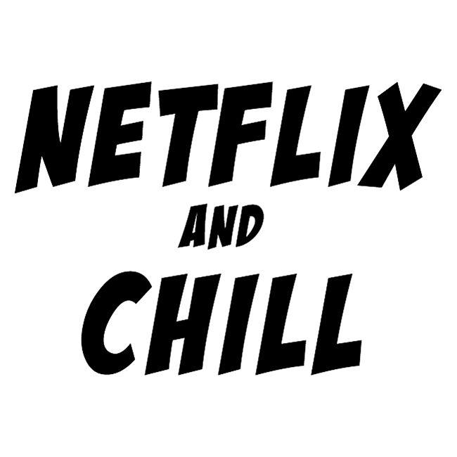 Netflix and Chill with a Black Background Logo - NETFLIX AND CHILL DECAL STICKER | Vinyl Sticker Provider