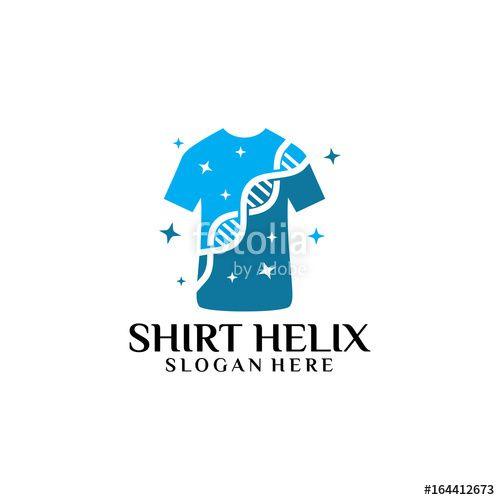 Blue and Green Helix Logo - Shirt Helix Logo Template designs, Laundry Lab logo designs vector ...