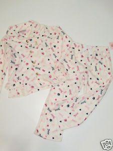 Juicy Couture Hearts Logo - NWT Girls 2pc Juicy Couture Flannel Logo Pajama Shirt Pants Set 4T ...