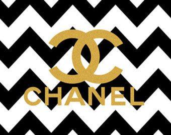 Gold Glitter Chanel Logo - Gold Chanel Logo - Clip Art Library