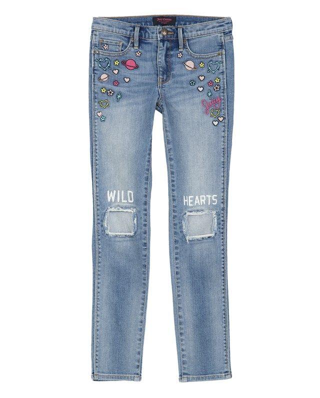 Juicy Couture Hearts Logo - Wild Hearts Skinny Jean for Girls - Juicy Couture