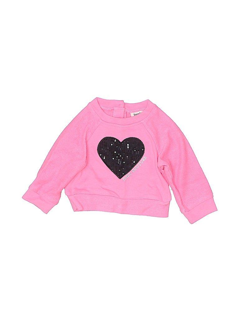 Juicy Couture Hearts Logo - Juicy Couture Hearts Graphic Pink Pullover Sweater Size 12 mo