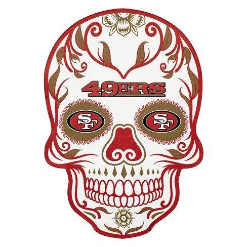 Small 49ers Logo - NFL San Francisco 49ers Small Outdoor Skull Decal