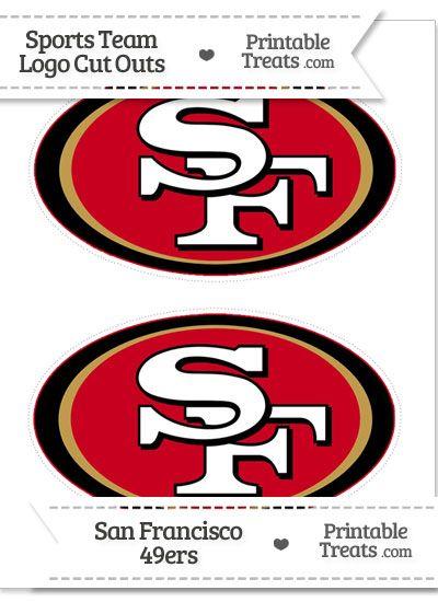 Small 49ers Logo - Medium San Francisco 49ers Logo Cut Outs — Printable Treats.com