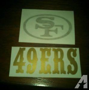 Small 49ers Logo - Details about San Francisco 49ers Logo Decal Set of 2 Small