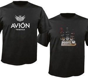Avion Tequila Logo - Avion Tequila Beer Logo Black Short Sleeve Cotton T Shirt zz | eBay