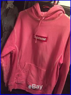 Pink Supreme Box Logo - ebay 0683D f06d6 supreme box logo hoodie pink