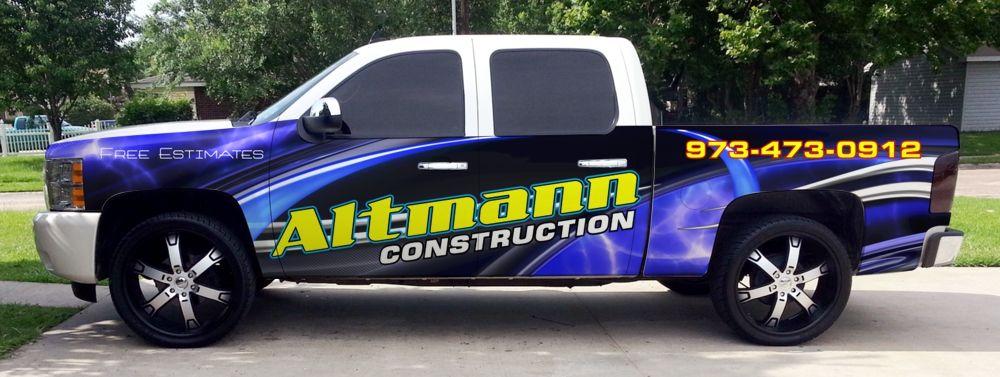 Construction Truck Company Logo - Truck Lettering NJ, Vehicle Wraps, Trailer lettering, Van decals ...
