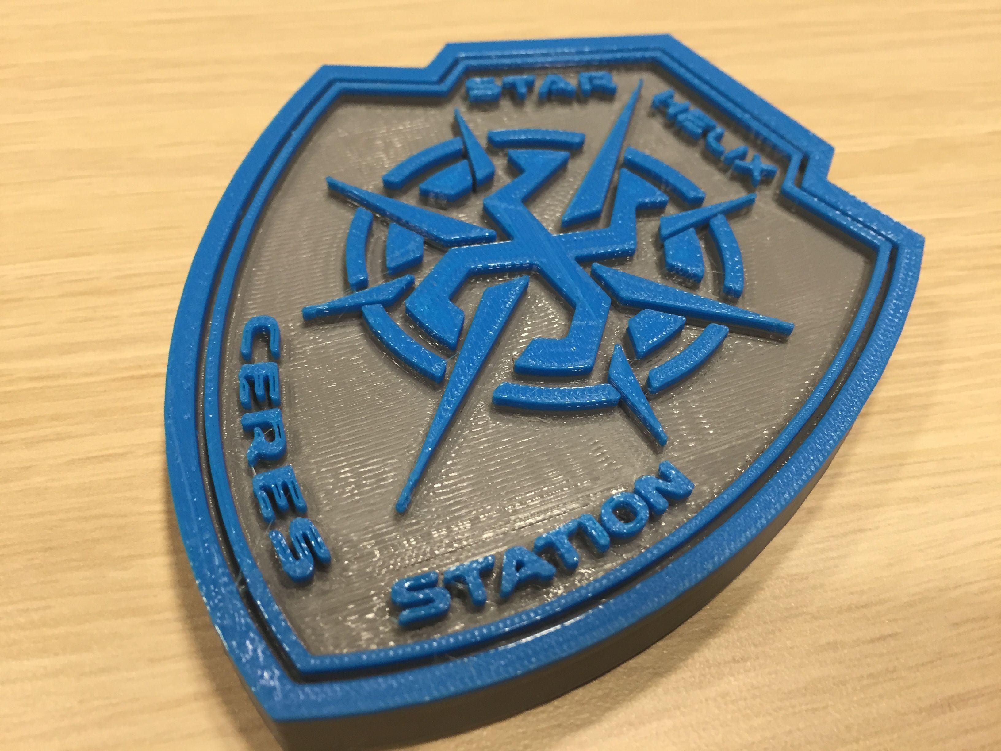 Blue and Green Helix Logo - The Expanse - Star Helix Security Logo by SYFY - Thingiverse