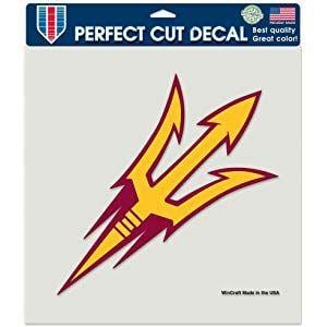 Asu Trident Logo - Amazon.com : ASU ARIZONA STATE Pitchfork Decals - Large and X-Large ...