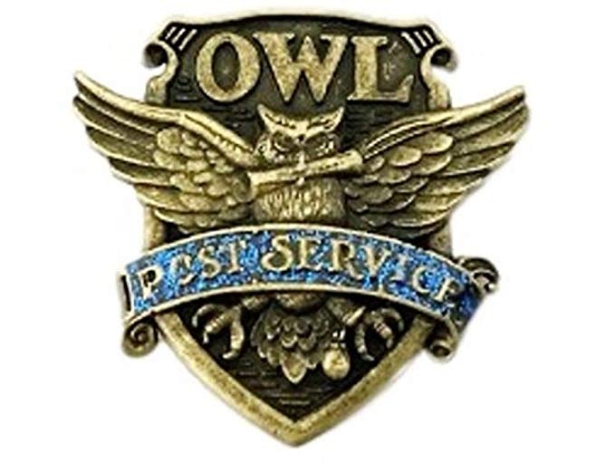 Owl Post Logo - Amazon.com: Harry Potter Owl Post Service Logo Metal Enamel Finish ...