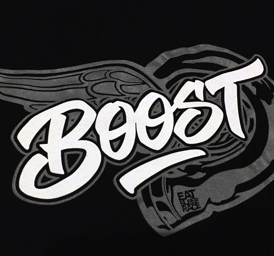 Boost Racing Logo - Ladies Boost Shirt | Black - Eat Sleep Race - Racing Lifestyle Apparel