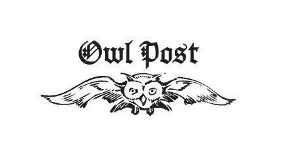 Owl Post Logo - Harry Potter owl post rubber stamp | Etsy