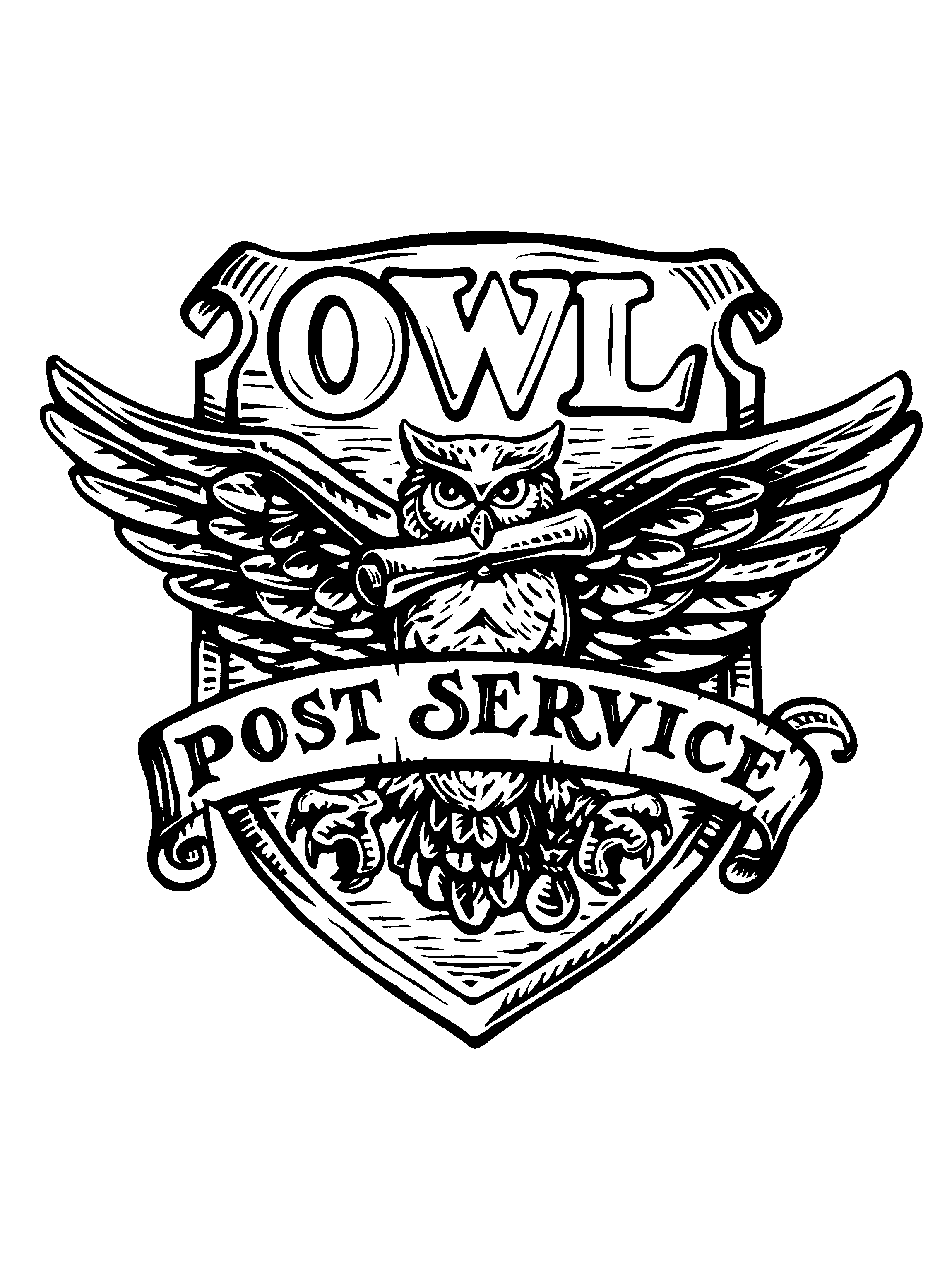 Owl Post Logo - Pin by Annaliese Hernandez on Harry Potter | Harry potter coloring ...