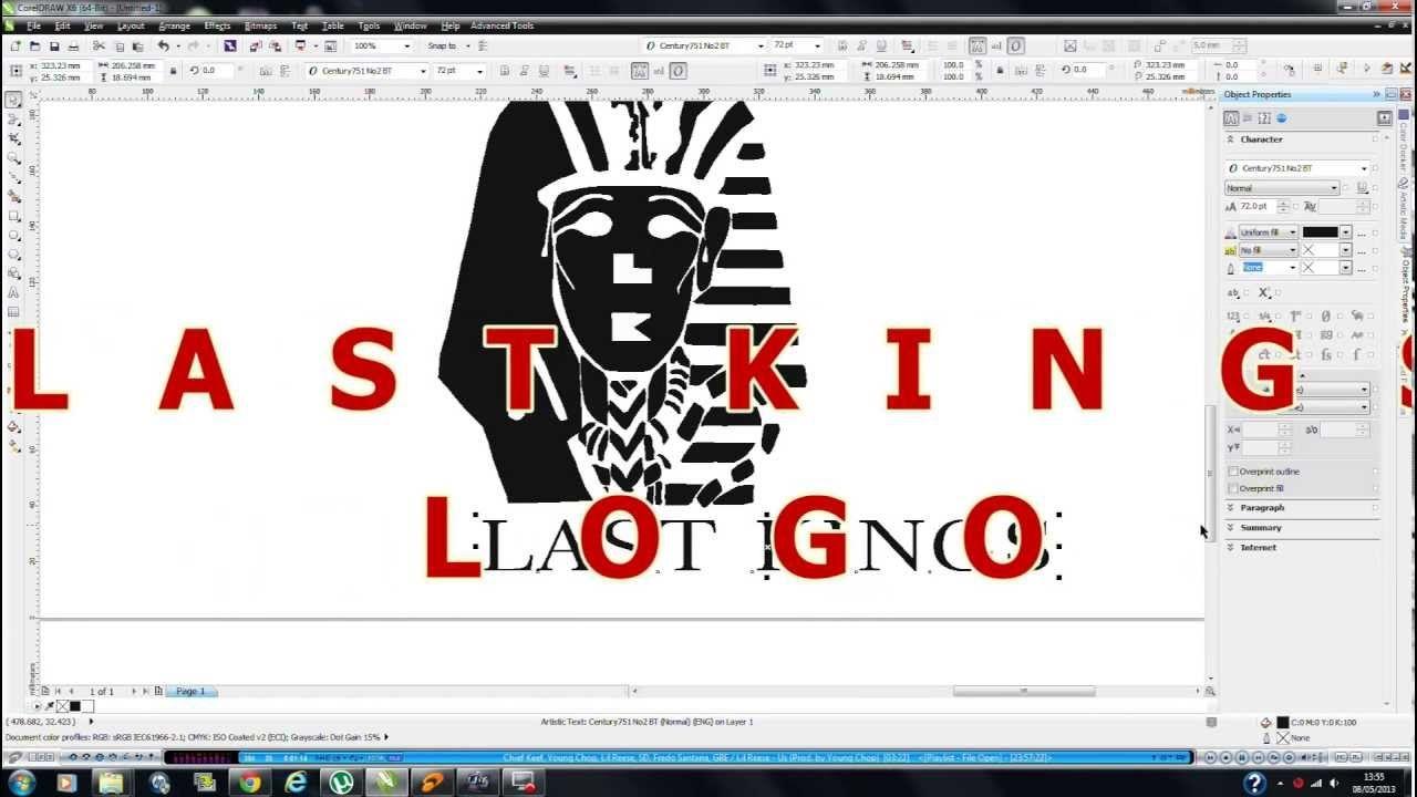 Last Kings Logo - Using Coral draw X6 designing Last Kings logo - YouTube