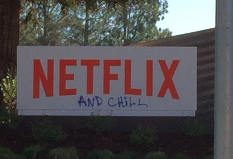 Netflix and Chill with a Black Background Logo - Netflix and chill
