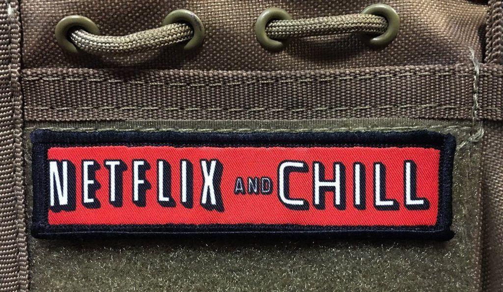 Netflix and Chill Logo - 1x4 Netflix and Chill Morale Patch – Redheaded T Shirts
